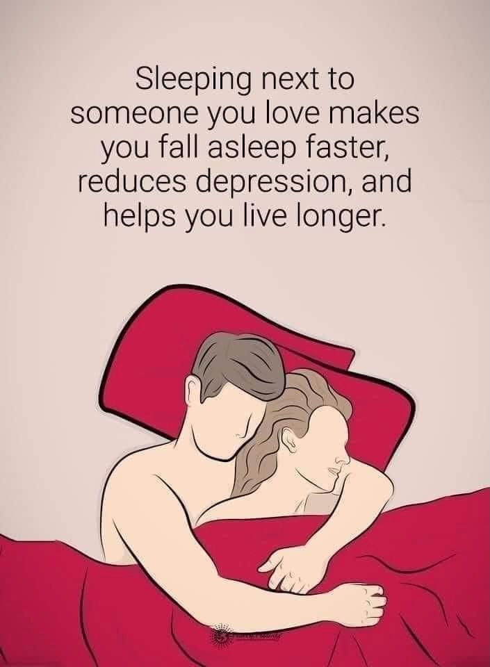 Sleeping next to someone you love