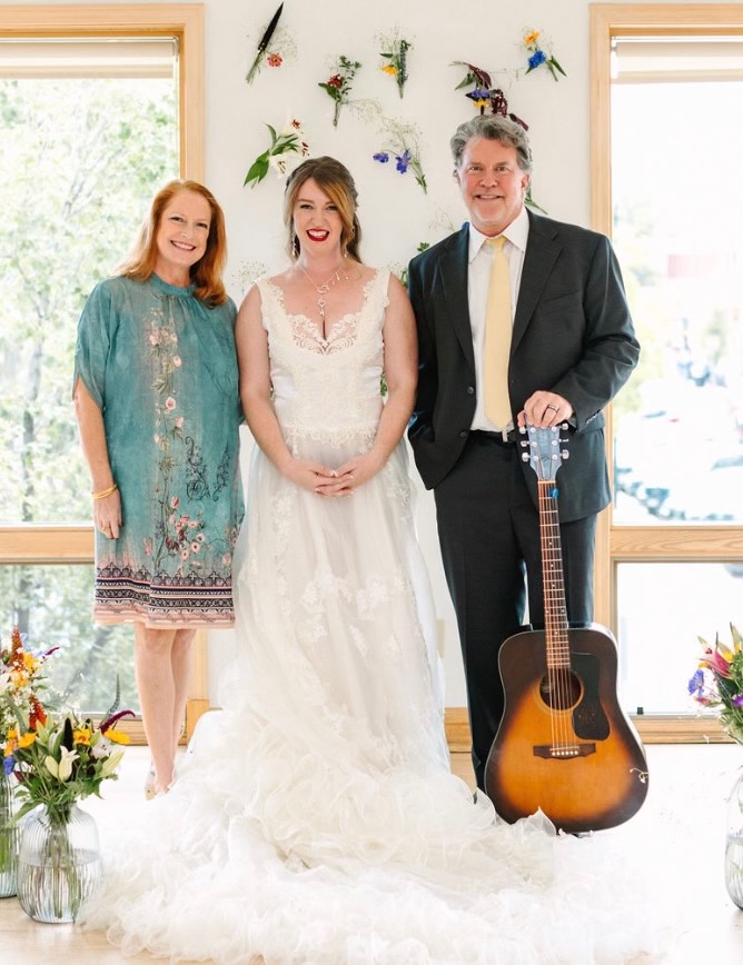 Wedding day, with guitar